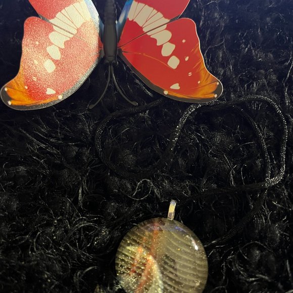 Rare Unique Vintage Marble Glass Boho One of a Kind Handmade Necklace - Picture 13 of 16